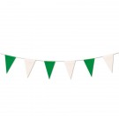 105' Green & White Pennant String