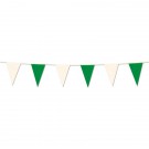 105' Green & White Pennant String