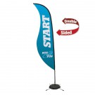 13' Premium Sabre Sail Sign, 2-Sided, Scissor Base