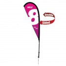 6' Premium Teardrop Sail Sign, 2-Sided, Ground Spike