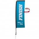 10' Premium Rectangle Sail Sign, 2-Sided, Ground Spike