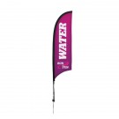 7' Premium Razor Sail Sign, 1-Sided, Ground Spike