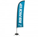 13' Premium Blade Sail Sign, 1-Sided, Scissor Base